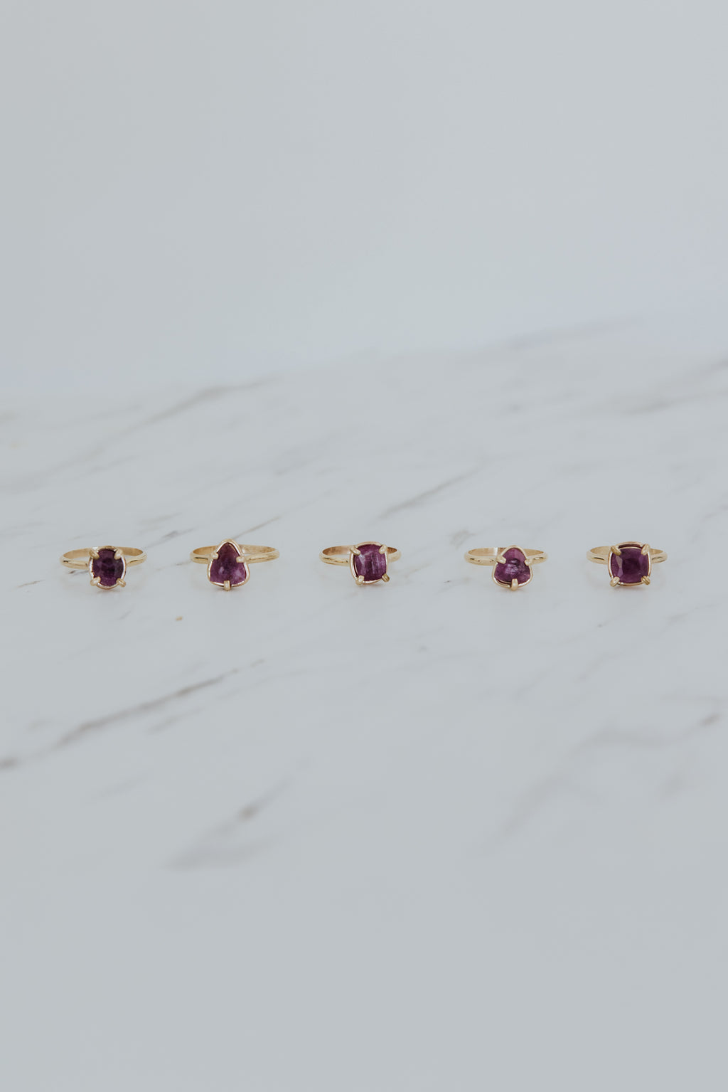 Prong Set Rings - Ruby