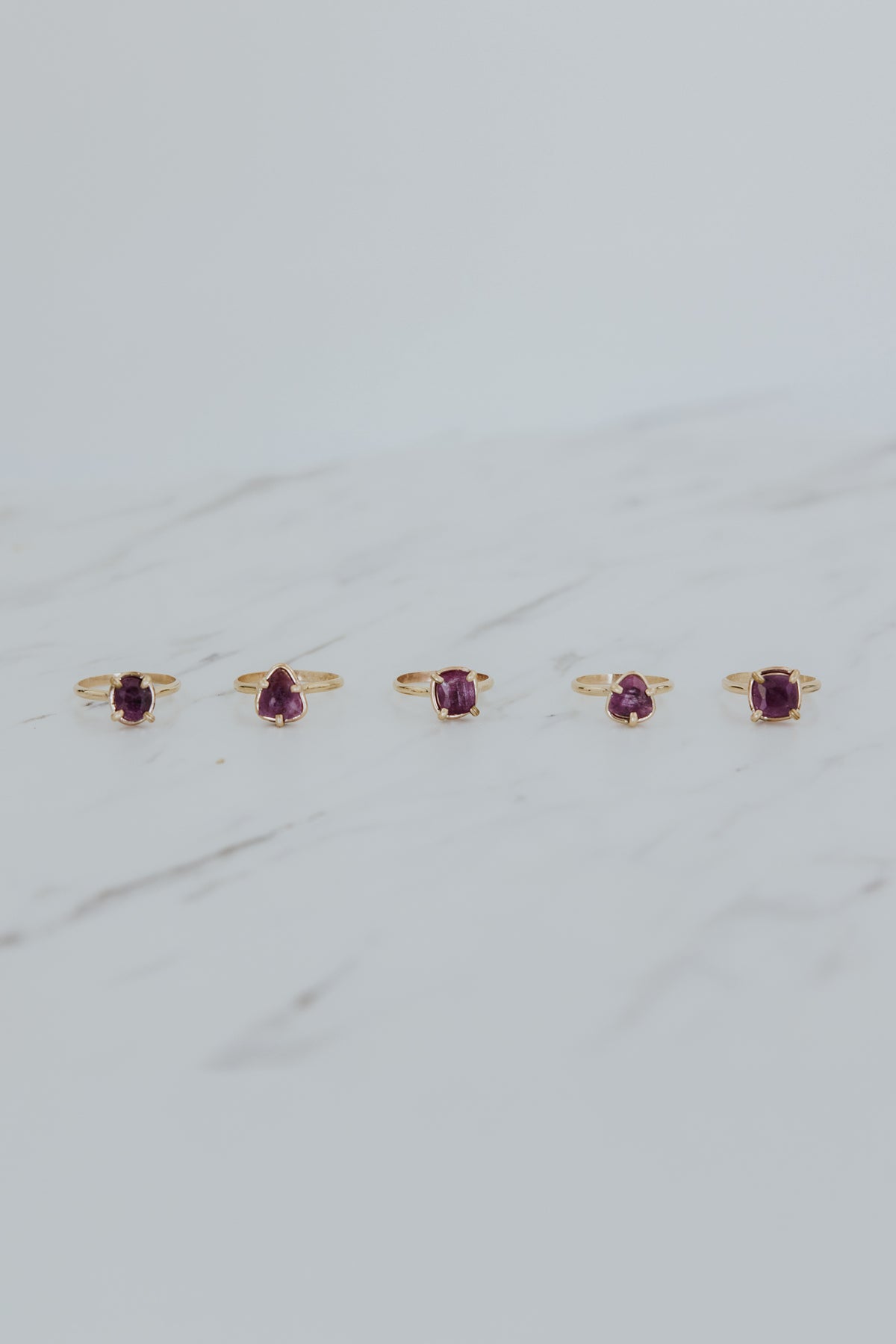 Prong Set Rings - Ruby