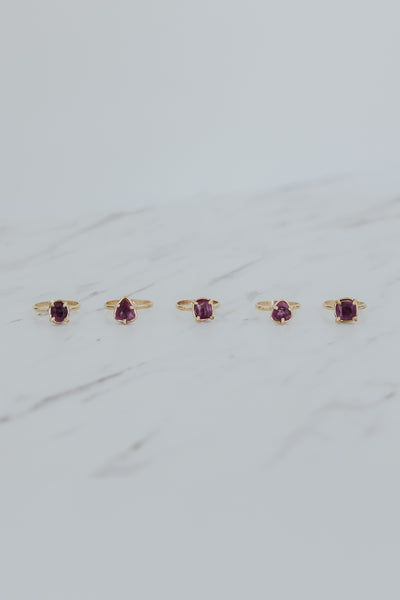 Prong Set Rings - Ruby