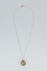 Teardrop Crystal Ball Necklace - Rutilated Quartz thumbnail