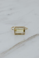 wings hawaii prong set rutilated quartz ring in 14k yellow gold  thumbnail