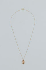 Crystal Ball Sunstone Necklace - 14k thumbnail
