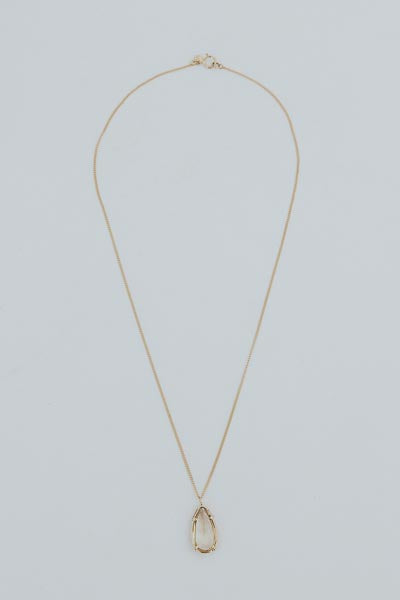 Crystal Ball Sunstone Necklace - 14k
