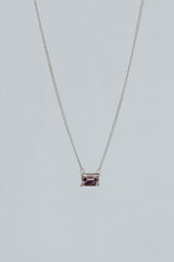 Prong Set Necklace - Purple Spinel 14K WG thumbnail