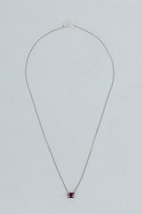 Prong Set Necklace - Purple Spinel 14K WG thumbnail