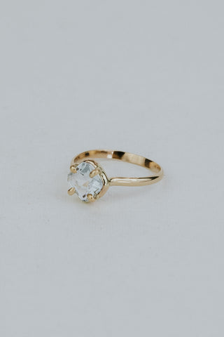 Prong Set Gemstone Ring - Aquamarine