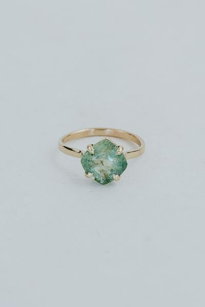 Green Tourmaline Ring | 14k