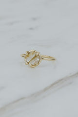 wings hawaii prong set rutilated quartz gemstone ring in 14k gold  thumbnail