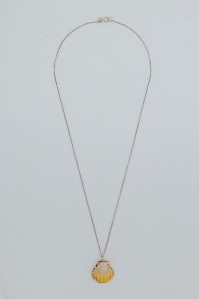 Sunrise Shell Necklace - 14k White Gold