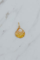 Wings Hawaii Petite Sunrise Shell necklace charm in 14k gold-filled. Fine jewelry handcrafted with aloha in Maui. Real Hawaiian sea shell jewelry. Charm Bar collection. Mix, match, customize modern shell charm jewelry made in Hawaii.  thumbnail