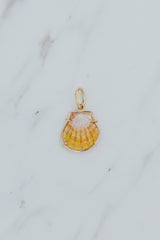 Wings Hawaii Petite Sunrise Shell necklace charm in 14k gold-filled. Fine jewelry handcrafted with aloha in Maui. Real Hawaiian sea shell jewelry. Charm Bar collection. Mix, match, customize modern shell charm jewelry made in Hawaii.  thumbnail