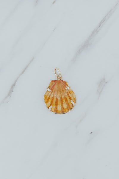 Necklace Charm - Sunrise Shells | 14k