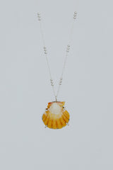 Prong Set Sunrise Shell Necklace - Sterling Silver thumbnail