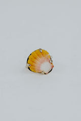 Sunrise Shell Ring - 14k White Gold