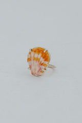 Prong Set Sunrise Shell Ring - SS thumbnail