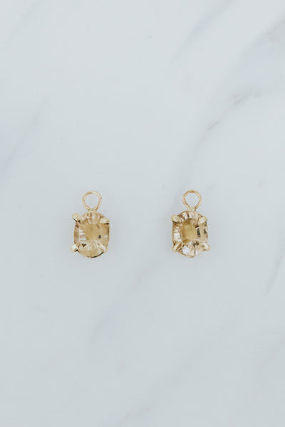 Earring Charms - Sunstone | 14k
