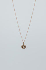 Prong Set Necklace - Pink Sunstone 14K RG thumbnail