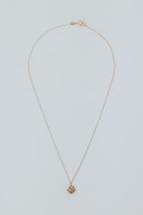 Prong Set Necklace - Pink Sunstone 14K RG thumbnail