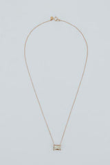wings hawaii prong-set, emerald-cut sunstone necklace in 14k rose gold  thumbnail