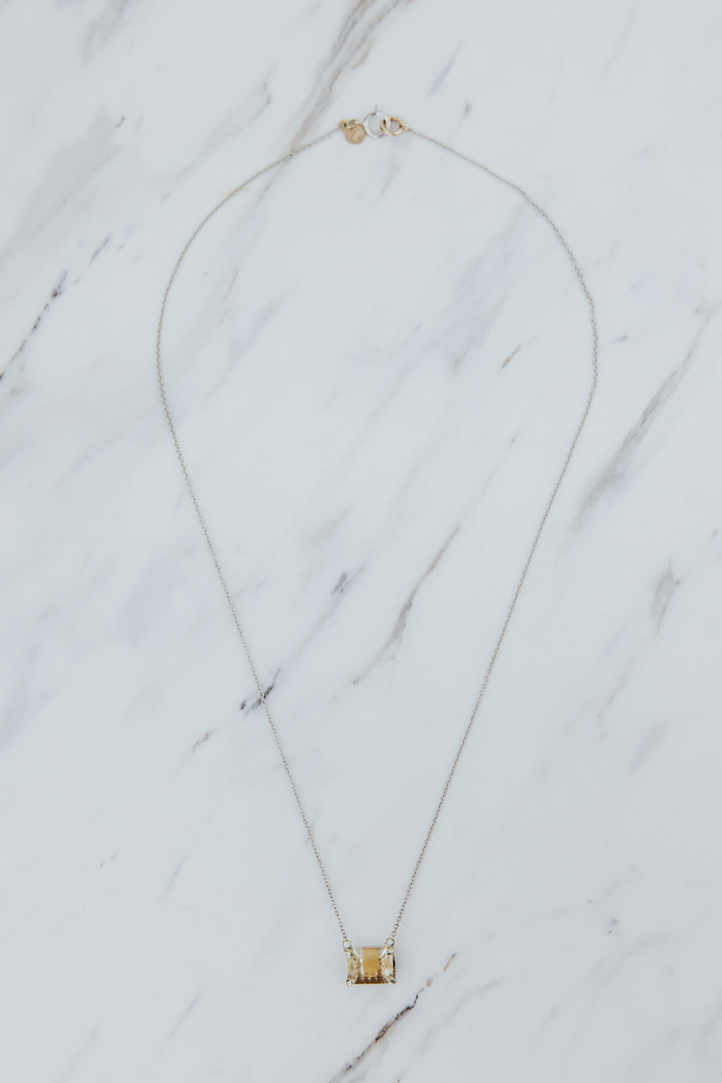 Sunstone Necklace | 14k WG