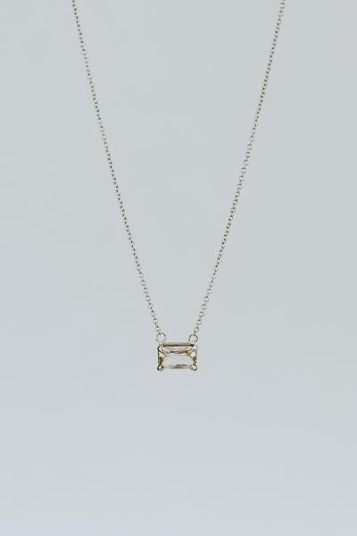 wings hawaii prong set sunstone necklace in 14k white gold 