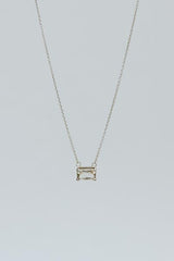 wings hawaii prong set sunstone necklace in 14k white gold  thumbnail