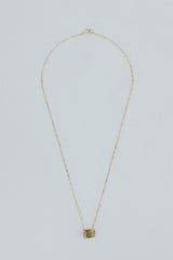 Prong Set Sunstone Necklace - 14K thumbnail