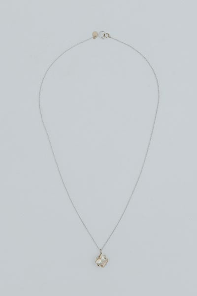 Prong Set Sunstone Necklace - 14K WG