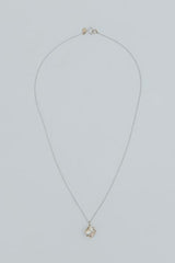 Prong Set Sunstone Necklace - 14K WG thumbnail