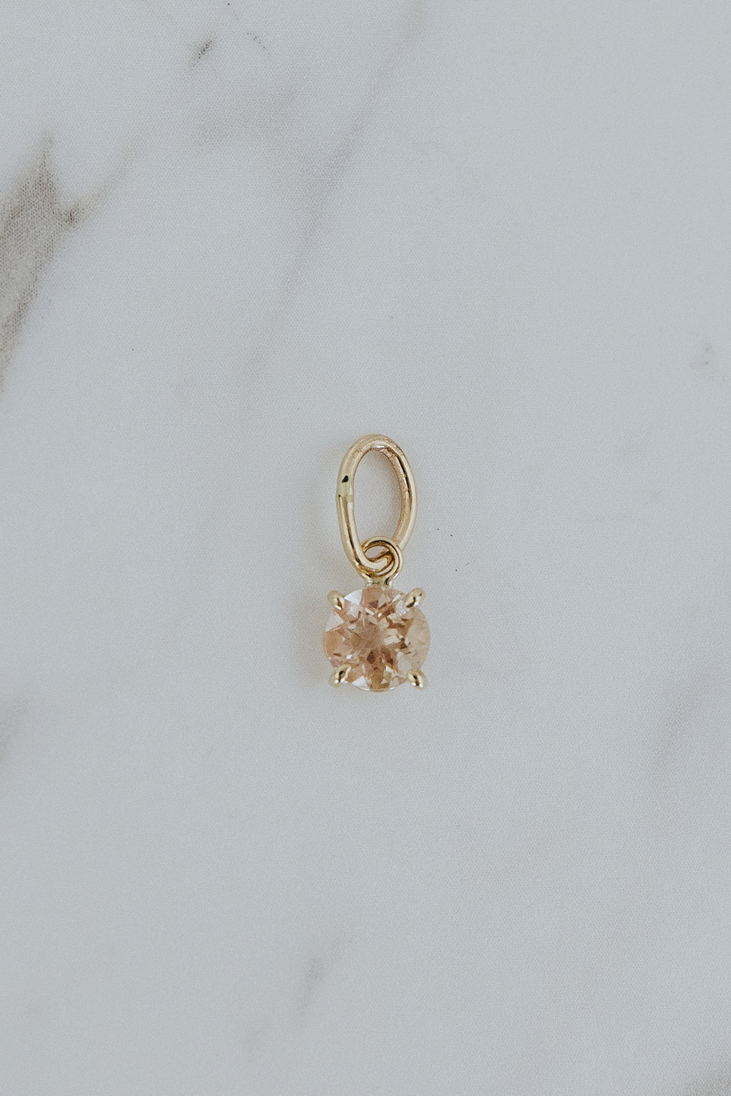Stella Necklace Charm - Sunstone | 14K YG