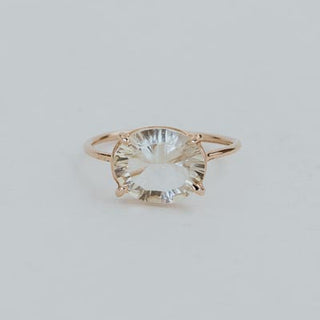 Oval Sunstone Ring - 14k Rose Gold