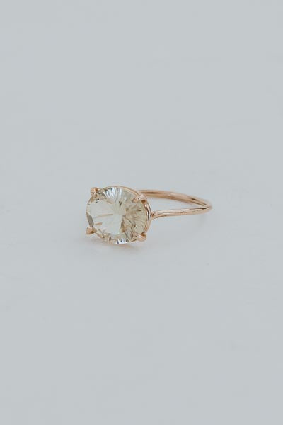 Oval Sunstone Ring - 14k Rose Gold