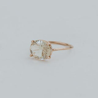 Oval Sunstone Ring - 14k Rose Gold