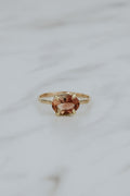 Oval Sunstone Ring - 14k