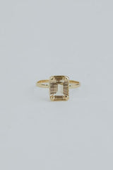 Emerald Cut Prong Set Ring - Sunstone 14k thumbnail