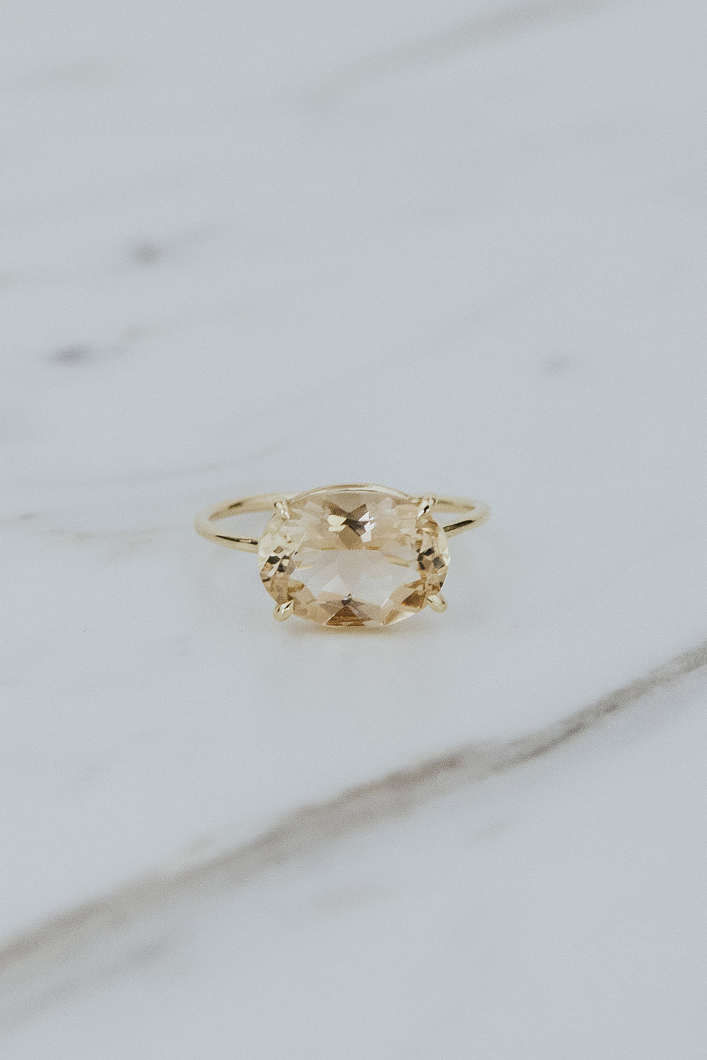 Halo Ring - Sunstone | 14k