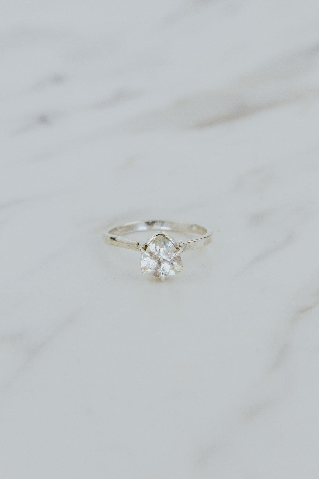 Wings Hawaii Trillion Sunstone Ring in sterling silver. Fine jewelry handmade with aloha in Maui. Size 7.5