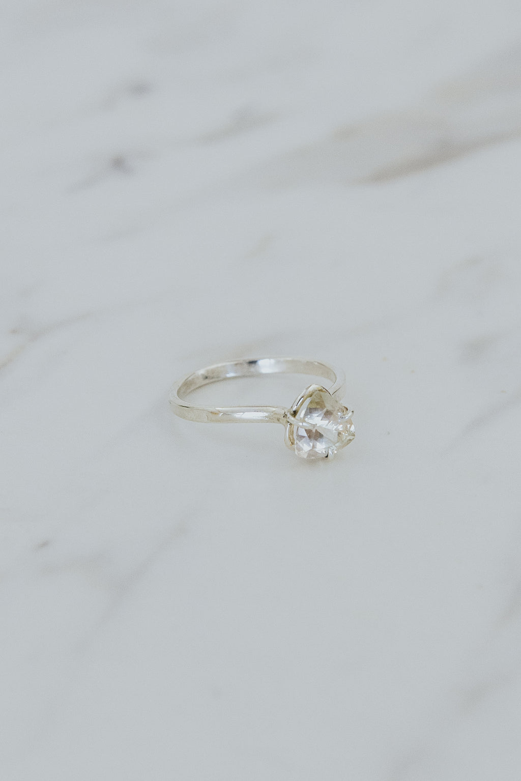 Wings Hawaii Trillion Sunstone Ring in sterling silver. Fine jewelry handmade with aloha in Maui. Size 7.5