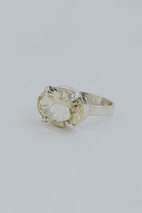 Wide Prong Set Gemstone Ring - Sunstone | Sterling Silver thumbnail