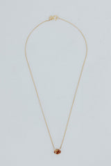Oval Sunstone Necklace - 14k thumbnail