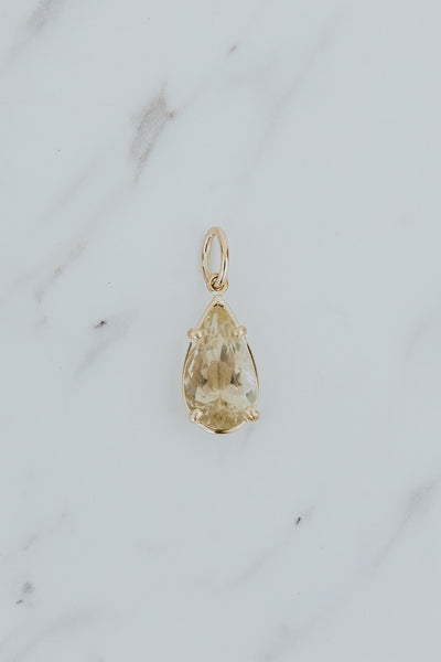 Necklace Charm - Teardrop Sunstone | GF