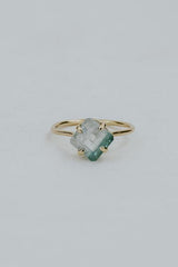 Watermelon Tourmaline Diamond Shaped Ring thumbnail