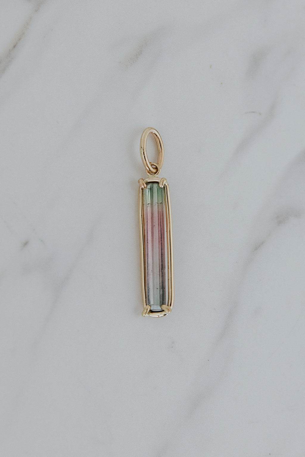 Necklace Charm - Tourmaline Column