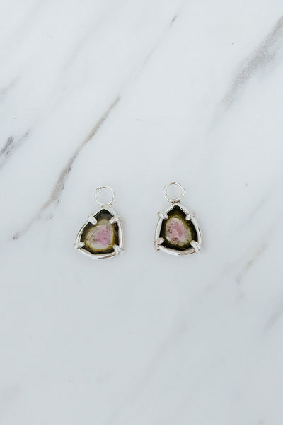 Earring Charms - Watermelon Tourmaline | SS