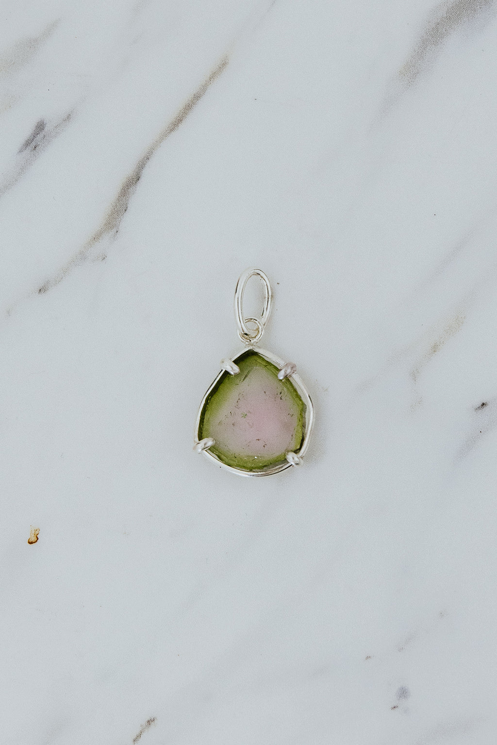 Necklace Charm - Watermelon Tourmaline | SS