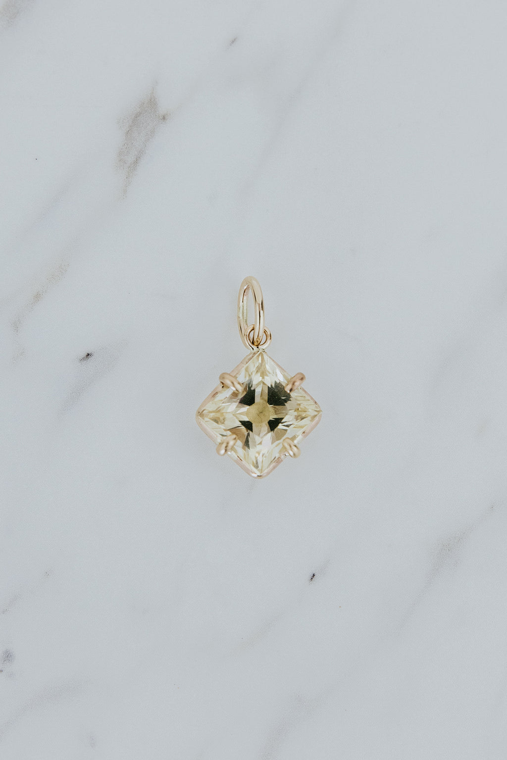 Wings Hawaii Stella Feldspar necklace charm in 14k gold-filled. Fine jewelry handcrafted in Maui. Charm Bar collection. Mix, match, customize modern charm jewelry made in Hawaii. 