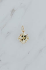 Wings Hawaii Stella Feldspar necklace charm in 14k gold-filled. Fine jewelry handcrafted in Maui. Charm Bar collection. Mix, match, customize modern charm jewelry made in Hawaii. 