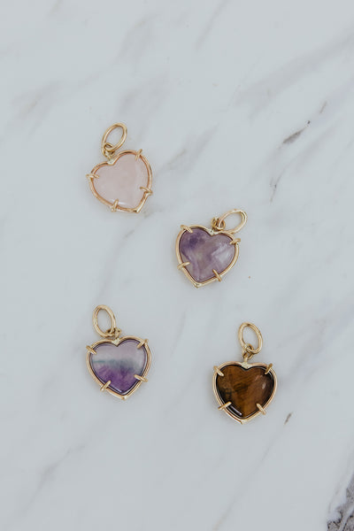 Necklace Charms - Crystal Heart