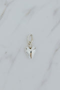 Wings Hawaii puffed heart necklace charm in sterling silver. Fine jewelry expertly handcrafted in Maui. Modern charm necklaces made in Hawaii. 
