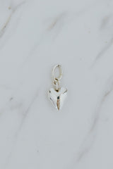 Wings Hawaii puffed heart necklace charm in sterling silver. Fine jewelry expertly handcrafted in Maui. Modern charm necklaces made in Hawaii.  thumbnail